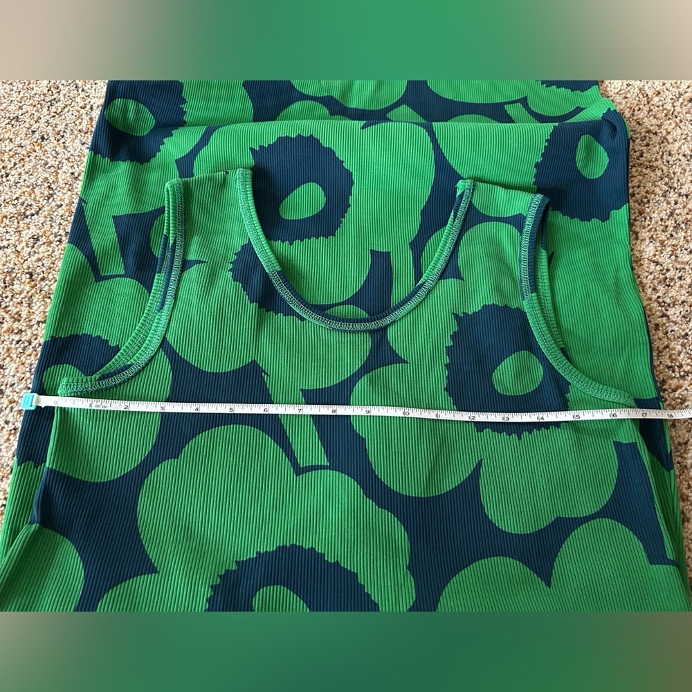 NWT Marimekko Simpukka Unikko Rib Floral Cotton Tank Dress size medium - Picture 3 of 9